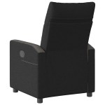 vidaXL Fotoliu rabatabil, negru, material textil vidaXL Fotoliu rabatabil, negru, material textil