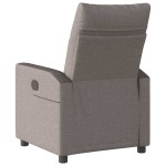 vidaXL Fotoliu rabatabil, gri taupe, material textil