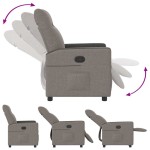 vidaXL Fotoliu rabatabil, gri taupe, material textil
