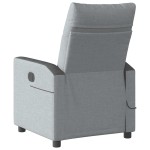 vidaXL Fotoliu de masaj rabatabil, gri deschis, textil