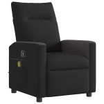 vidaXL Fotoliu de masaj rabatabil, negru, material textil vidaXL Fotoliu de masaj rabatabil, negru, material textil