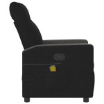 vidaXL Fotoliu de masaj rabatabil, negru, material textil vidaXL Fotoliu de masaj rabatabil, negru, material textil