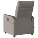 vidaXL Fotoliu de masaj rabatabil, gri taupe, material textil