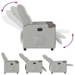 vidaXL Scaun extensibil din stofă gri nor