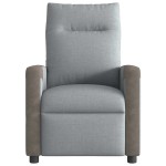 vidaXL Fotoliu rabatabil, gri deschis, material textil