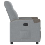 vidaXL Fotoliu rabatabil, gri deschis, material textil