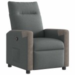 vidaXL Fotoliu rabatabil, gri închis, material textil