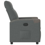 vidaXL Fotoliu rabatabil, gri închis, material textil