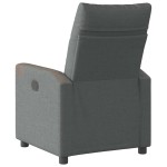 vidaXL Fotoliu rabatabil, gri închis, material textil
