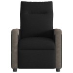 vidaXL Fotoliu rabatabil, negru, material textil vidaXL Fotoliu rabatabil, negru, material textil