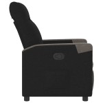 vidaXL Fotoliu rabatabil, negru, material textil vidaXL Fotoliu rabatabil, negru, material textil