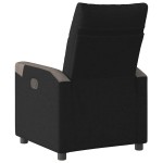 vidaXL Fotoliu rabatabil, negru, material textil vidaXL Fotoliu rabatabil, negru, material textil