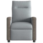 vidaXL Fotoliu de masaj rabatabil, gri deschis, textil