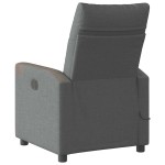 vidaXL Fotoliu de masaj rabatabil, gri închis, material textil