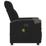vidaXL Fotoliu de masaj rabatabil, negru, material textil
