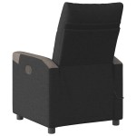vidaXL Fotoliu de masaj rabatabil, negru, material textil