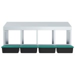 vidaXL Cuibăr pentru găini cu 4 compartimente, montat pe perete, oțel galvanizat vidaXL Cuibăr pentru găini cu 4 compartimente, montat pe perete, oțel galvanizat