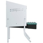 vidaXL Cuib pentru găini cu 1 compartiment și picioare, oțel galvanizat vidaXL Cuib pentru găini cu 1 compartiment și picioare, oțel galvanizat