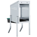 vidaXL Cuib pentru găini cu 1 compartiment și picioare, oțel galvanizat vidaXL Cuib pentru găini cu 1 compartiment și picioare, oțel galvanizat