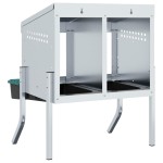vidaXL Cuibăr pentru găini cu 2 compartimente și picioare, oțel galvanizat vidaXL Cuibăr pentru găini cu 2 compartimente și picioare, oțel galvanizat