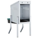 vidaXL Cuib pentru găini cu 1 compartiment și picioare, oțel galvanizat vidaXL Cuib pentru găini cu 1 compartiment și picioare, oțel galvanizat