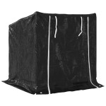 vidaxL Raft pentru lemn de foc cu capac de ploaie otel galvanizat vidaxL Raft pentru lemn de foc cu capac de ploaie otel galvanizat