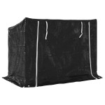 vidaxL Raft pentru lemn de foc cu capac de ploaie otel galvanizat vidaxL Raft pentru lemn de foc cu capac de ploaie otel galvanizat