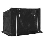 vidaxL Raft pentru lemn de foc cu capac de ploaie otel galvanizat vidaxL Raft pentru lemn de foc cu capac de ploaie otel galvanizat
