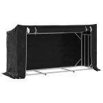 vidaxL Raft pentru lemn de foc cu capac de ploaie otel galvanizat vidaxL Raft pentru lemn de foc cu capac de ploaie otel galvanizat