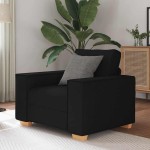 vidaXL Canapea fotoliu negru 60 cm material textil vidaXL Canapea fotoliu negru 60 cm material textil