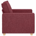 vidaXL Fotoliu canapea roșu vin, 60 cm, material textil