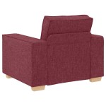vidaXL Fotoliu canapea roșu vin, 60 cm, material textil