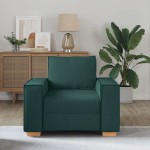 vidaXL Canapea fotoliu verde închis, 60 cm, material textil vidaXL Canapea fotoliu verde închis, 60 cm, material textil