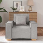 vidaXL Canapea fotoliu gri nor, 60 cm, material textil vidaXL Canapea fotoliu gri nor, 60 cm, material textil