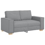 vidaXL Canapea cu 2 locuri, gri deschis, 120 cm, material textil