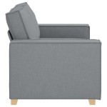 vidaXL Canapea cu 2 locuri, gri deschis, 120 cm, material textil