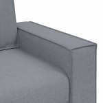 vidaXL Canapea cu 2 locuri, gri deschis, 120 cm, material textil