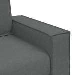 vidaXL Canapea cu 2 locuri, gri închis, 120 cm, material textil
