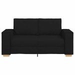 vidaXL Canapea cu 2 locuri, neagră, 120 cm, material textil vidaXL Canapea cu 2 locuri, neagră, 120 cm, material textil