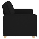 vidaXL Canapea cu 2 locuri, neagră, 120 cm, material textil vidaXL Canapea cu 2 locuri, neagră, 120 cm, material textil