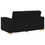 vidaXL Canapea cu 2 locuri, neagră, 120 cm, material textil vidaXL Canapea cu 2 locuri, neagră, 120 cm, material textil