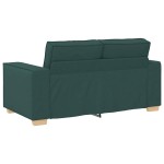 vidaXL Canapea cu 2 locuri, verde închis, 120 cm, material textil