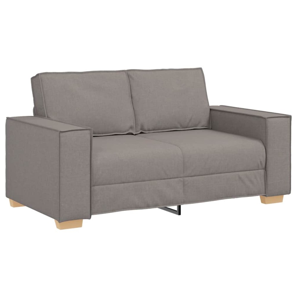 vidaXL Canapea cu 2 locuri, gri taupe, 120 cm, material textil