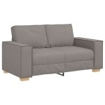 vidaXL Canapea cu 2 locuri, gri taupe, 120 cm, material textil