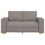 vidaXL Canapea cu 2 locuri, gri taupe, 120 cm, material textil