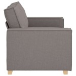 vidaXL Canapea cu 2 locuri, gri taupe, 120 cm, material textil
