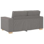 vidaXL Canapea cu 2 locuri, gri taupe, 120 cm, material textil