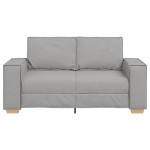 vidaXL Canapea cu 2 locuri, gri nor, 120 cm, material textil