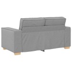 vidaXL Canapea cu 2 locuri, gri nor, 120 cm, material textil