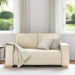 vidaXL Canapea cu 2 locuri, in, 120 cm